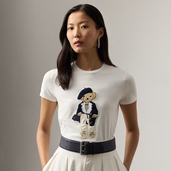 Polo Ralph Lauren Tops - Ralph Lauren Collection Pre-Spring 2025 Polo Bear Cotton Tee